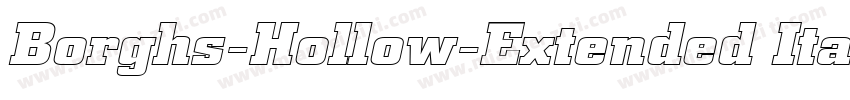 Borghs-Hollow-Extended Italic字体转换